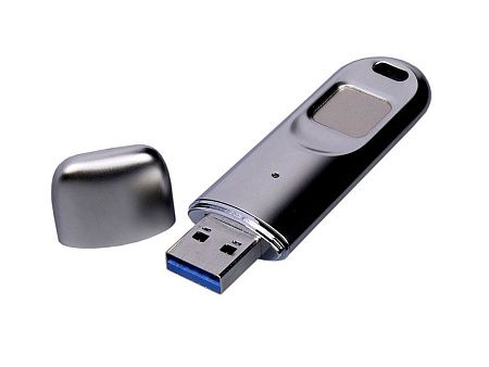 USB 3.0-флешка на 256 Гб со сканером отпечатков пальцев в подарочной упаковке