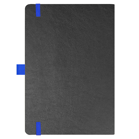 Блокнот Flexy Forest Urban Soft leather  А5, недатированный, с резинкой и петлей для ручки, в гибкой обложке, черно-синий