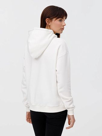 Толстовка унисекс оверсайз на молнии Zippy Terry, белая, размер XS/S