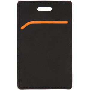 Чехол для пропуска Multimo, черный с оранжевым