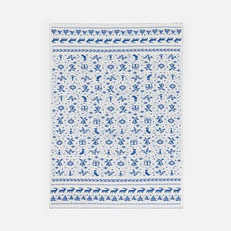 Плед Holidale, синий с молочным