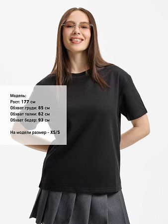 Футболка унисекс Durington, черная, размер XS/S