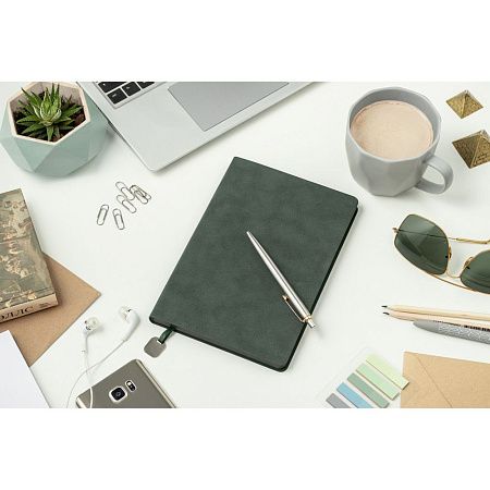 Ежедневник Flexy Nuba А5, зеленый, недатированный, в гибкой обложке