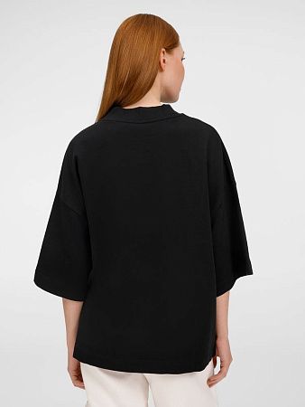 Футболка оверсайз унисекс T9, черная, размер XL/2XL