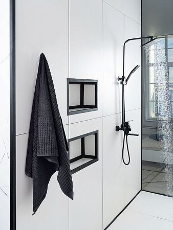 Полотенце Farbe, большое, темно-серое