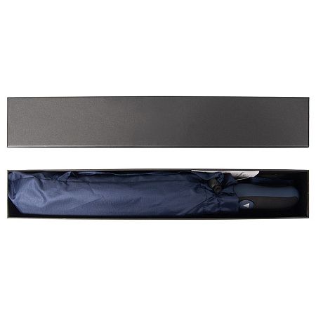 Зонт складной полуавтоматический Forest Rainman, диаметр 117 см, радиус 27 дюймов, 8 панелей, в подарочной коробке, темно-синий