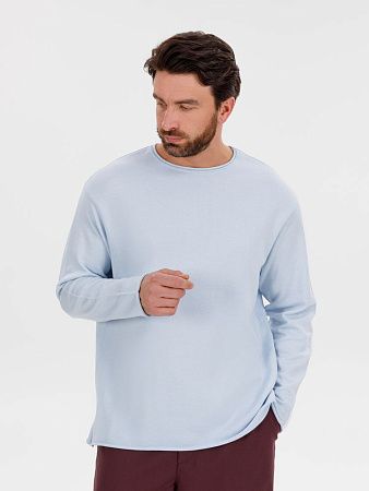 Лонгслив унисекс Siluetti Fuori, светло-голубой, размер L/XL