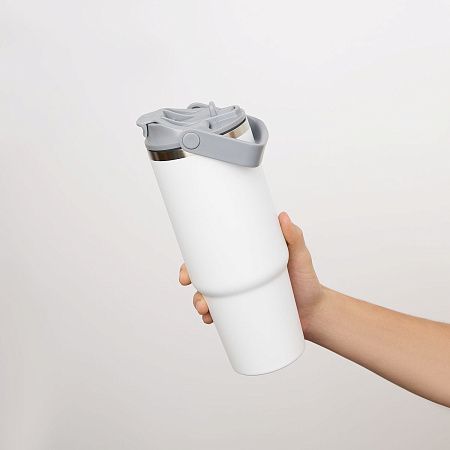 Термокружка вакуумная Монтана (Montana), белая