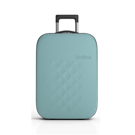 Чемодан складной Rollink Vega II 55x40x20 см, 2 колеса, бирюзовый