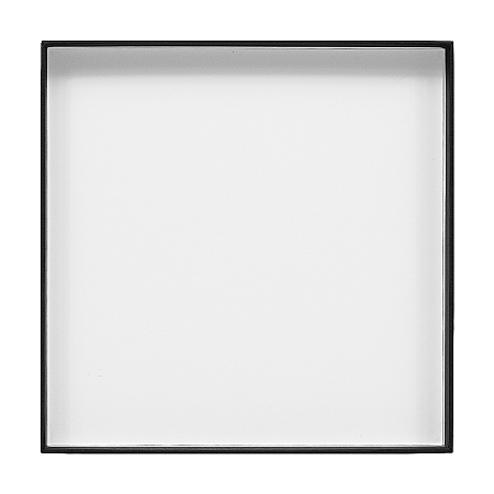 Коробка подарочная, размер 18*18*2 см, Solution Superior Linen, черная,  бежевый ложемент под ручку и прямоугольный предмет