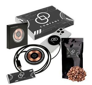 Подарочный набор «Притяжение»: беспроводная зарядка, кофе, шоколад