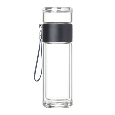 Бутылка стеклянная с двойными стенками Терсо (Terso), синяя