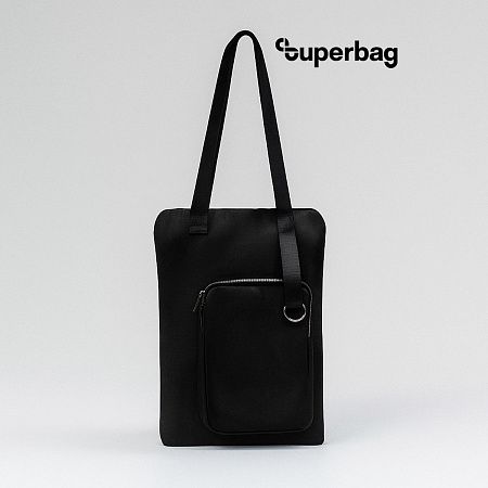 Шоппер Superbag Pocket, с внутренним креплением (карабин) и чехлом для мелочей
