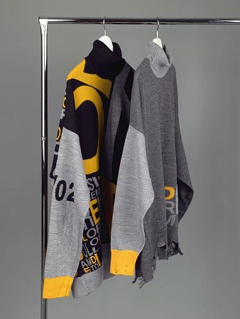 Свитер оверсайз на заказ Tricksy Net, полушерсть, размер S/M