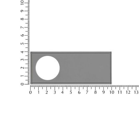 Лейбл из ПВХ с вырубкой «Круг», серый