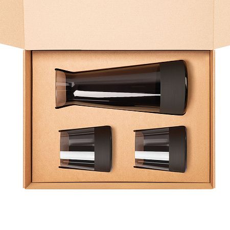 Подарочный набор декантер + 2 стакана Блэк Эдишн (Black Edition), черный