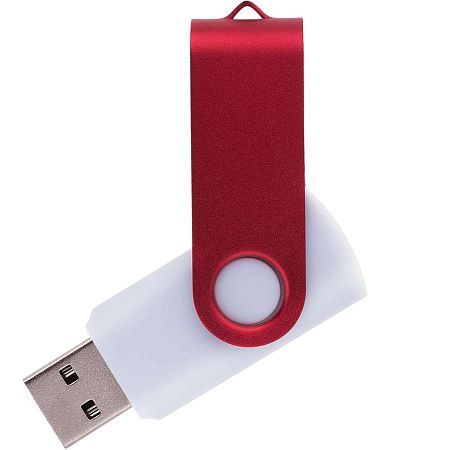 Флешка TWIST WHITE COLOR Белая с красным 4015.03.64ГБ