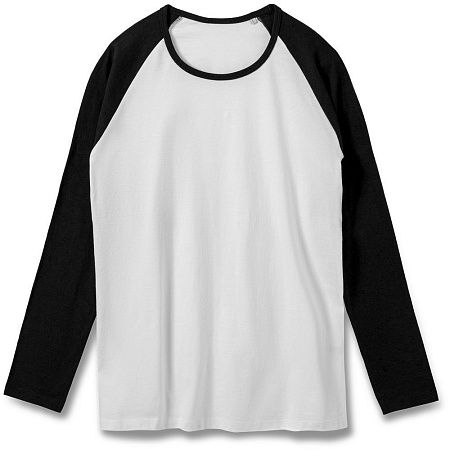 Футболка женская с длинным рукавом Milky Lsl, белая с темно-синим, размер S