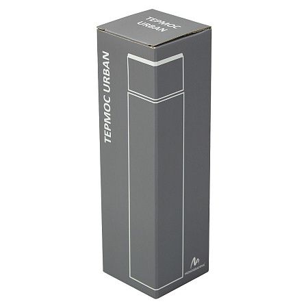 Термос вакуумный стальной Urban двухстеночный с медной изоляцией 450 мл, крышка с дисплеем, серый софт тач