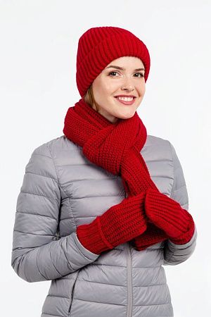 Варежки Nordkyn, глубокий красный, размер S/M