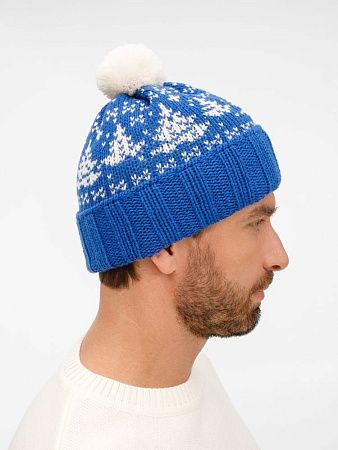 Шапка Holidale, синяя с молочным