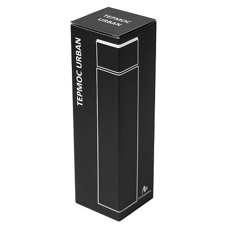 Термос вакуумный стальной Urban двухстеночный с медной изоляцией  450 мл, крышка с дисплеем, черный софт тач