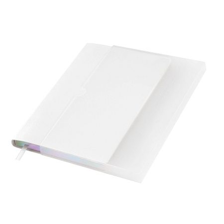 Ежедневник Гэлакси (Galaxy) недатированный, гибкая обложка, срез голограф. фольга, белый