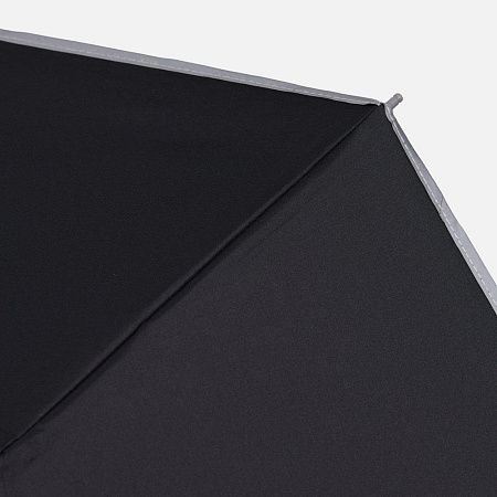 Зонт наоборот складной Futurum со светоотражающим кантом, черный
