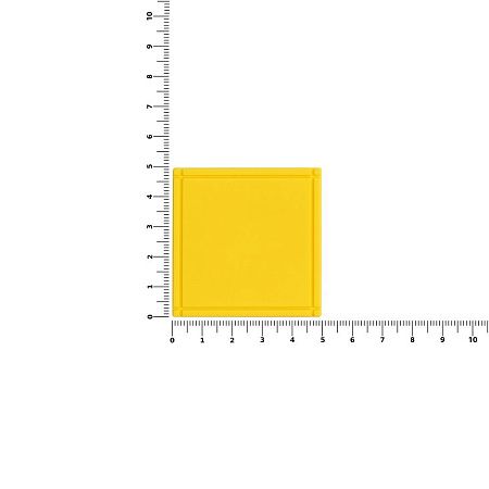 Лейбл из ПВХ Dzeta, L, желтый