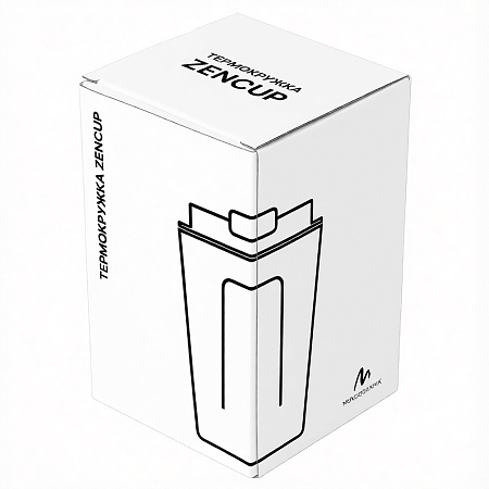 Термокружка Zencup вакуумная, стальная, 380 мл, белая
