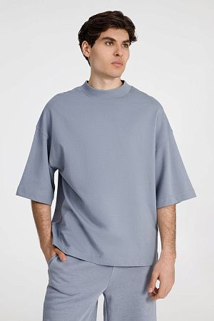 Футболка оверсайз унисекс T9, серая, размер XS/S