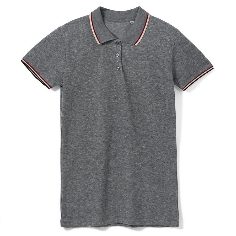 Рубашка поло женская Paname Women, черный меланж, размер S