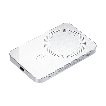 Внешний аккумулятор Артекс PD (Artex PD) 5000mAh с функцией беспроводной зарядки 15W, серебряный