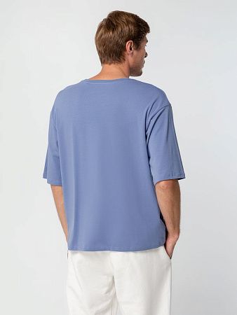 Футболка унисекс оверсайз Street Vibes, синяя (лавандовая), размер M/L