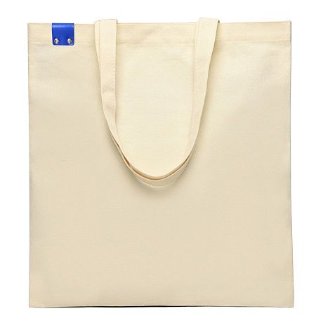 Сумка для покупок IVORY 325 г/м² с PU нашивкой, синий