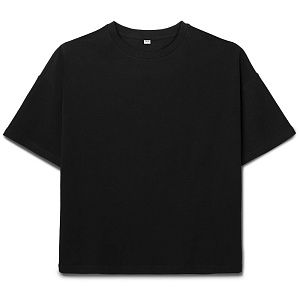 Футболка детская оверсайз Teezer, черная под нанесение