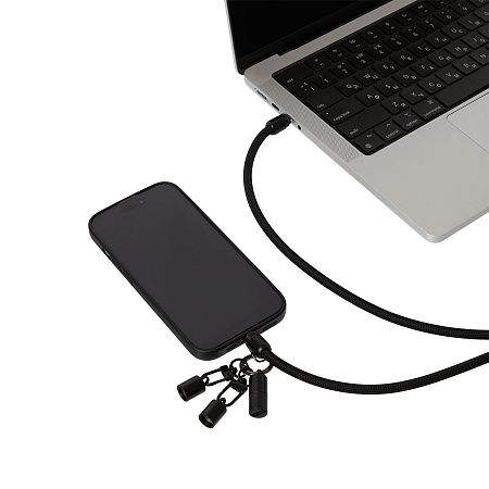 Кабель-ланьярд Волтрикс (Voltrix), черный