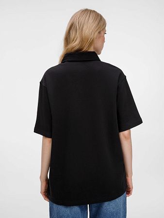 Рубашка поло унисекс Tiimi, черная, размер XS/S