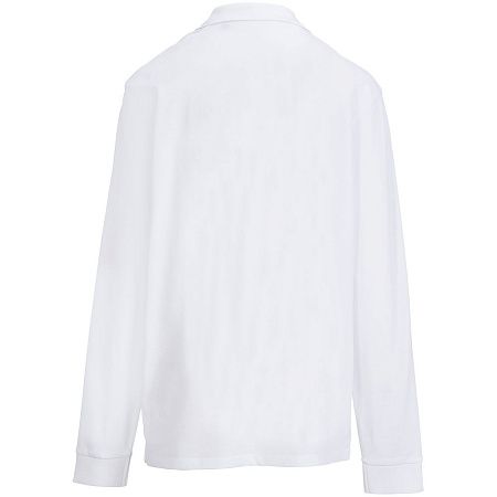 Рубашка поло унисекс с длинным рукавом Pacific LSL, белая, размер XXL