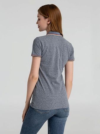 Рубашка поло женская Paname Women, голубой меланж, размер S