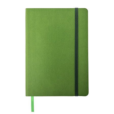 Ежедневник недатированный Shady, А5,  лаймовый, кремовый блок в линейку, зеленый обрез