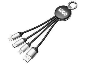 Зарядный кабель 3-в-1 с подсветкой лого «Ion mini»