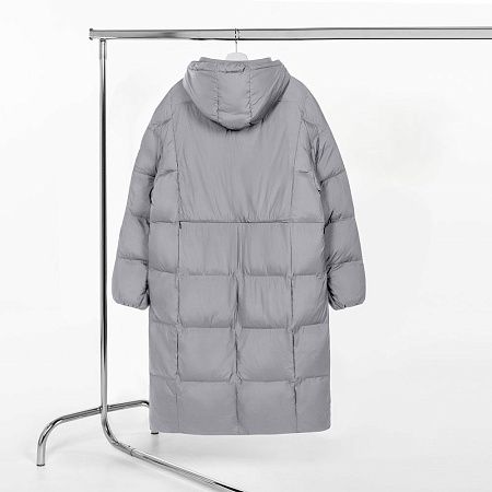 Пуховик унисекс Kapsula, серый, размер XS/S