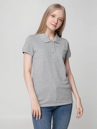 Рубашка поло женская Virma Lady, серый меланж, размер S