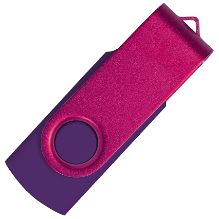 Флеш накопитель USB 2.0 Twister Сolor Mix 16GB, пластик Софт Тач/металл, фиолетовый/розовый