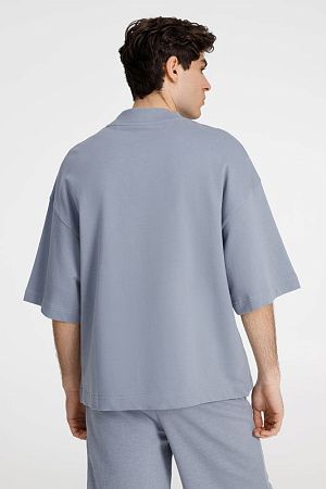 Футболка оверсайз унисекс T9, серая, размер XS/S