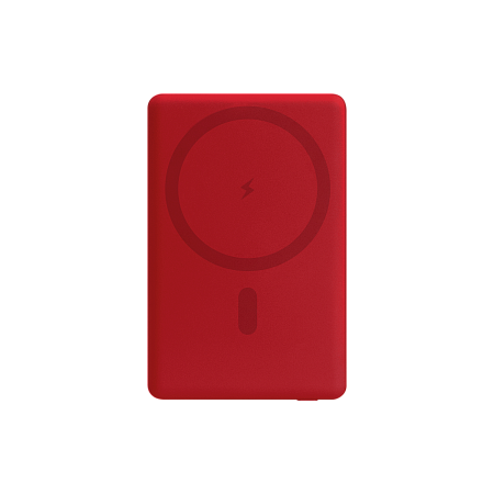 Внешний аккумулятор Атлантис (Atlantis) PD 5000mAh с функцией беспроводной зарядки 15W, красный