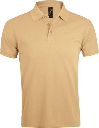 Рубашка-поло Prime Men бежевая, размер S