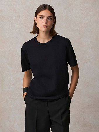 Футболка унисекс Lyam, темно-синяя, размер XS