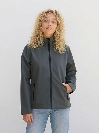 Куртка софтшелл с капюшоном женская Race Women, темно-синяя, размер S